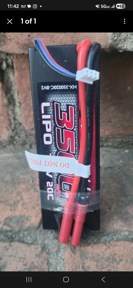 Redcat Racing RC Vehicle Battery 3500mAh 7.4V Lipo Hexfly - Image 1 of 1