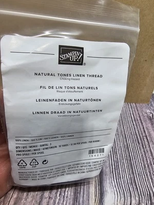 Stampin' Up! HILO DE LINO TONOS NATURALES, PAQUETE DE 3 COLORES 10 YARDAS CADA UNO Foto 1 de 2