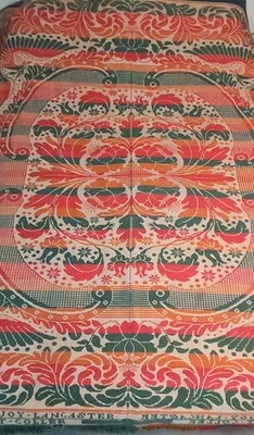 H Stager Mount Joy Lancaster PA Coverlet Antique American 19th C Pennsylvania  - Image 1 of 4