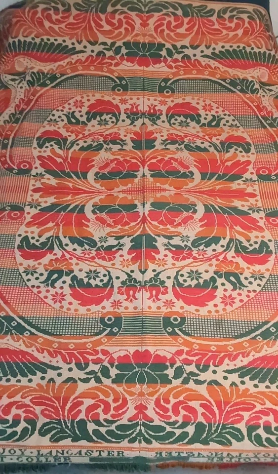 H Stager Mount Joy Lancaster PA Coverlet Antique American 19th C Pennsylvania  - Image 1 of 4