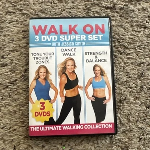 Walk On: 3-DVD Set: 6, 30 Minute Workouts Tone Your Trouble Zones Jessica Smith - Imagen 1 de 1