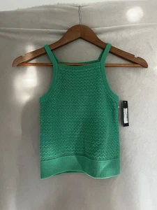 Abercrombie Kids Girls Green Sleeveless Knitted Pullover Sweater Size 9/10 New - Picture 1 of 5