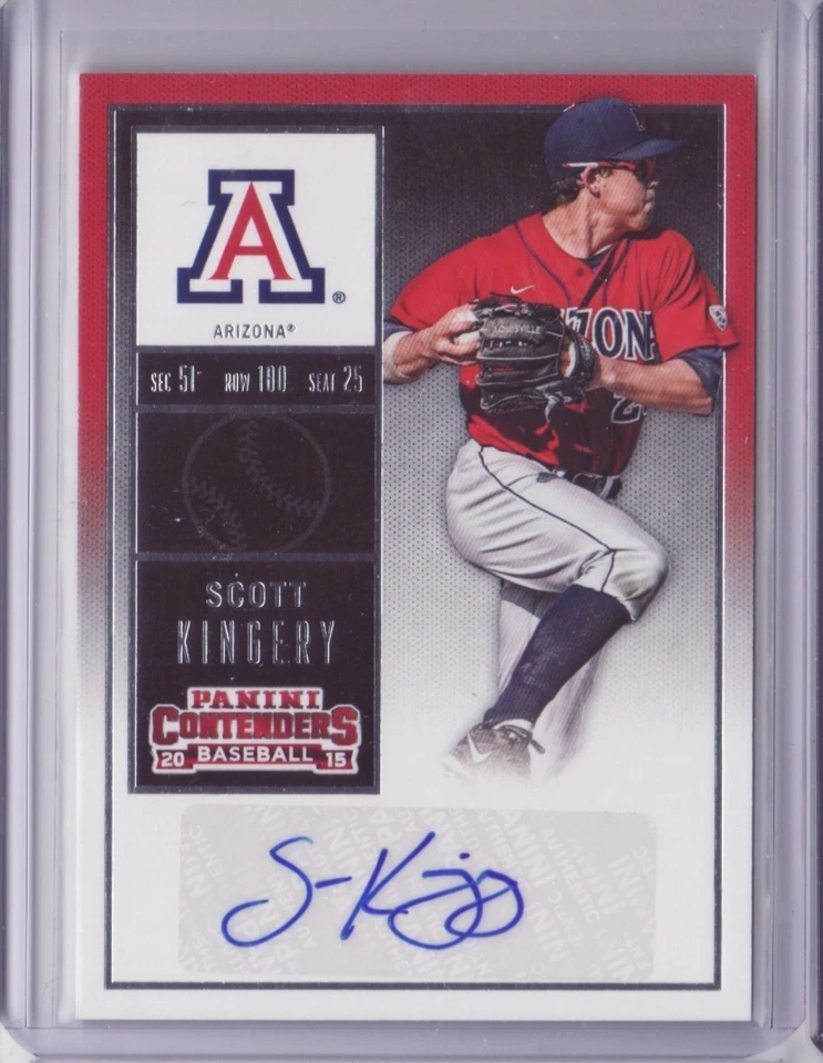 2015 Panini Contenders College Ticket Autograph #20 Scott Kingery Auto Flat S/H - Image 1 of 1