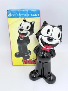 Ceramic Felix The Cat Figurine Piggy Bank Clay Art 1997 - Picture 1 of 7