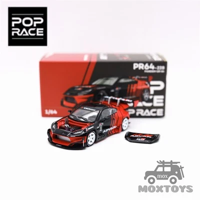Pop Race 1:64 PANDEM GR86 ADVAN black red Diecast Model Car - Image 1 of 4