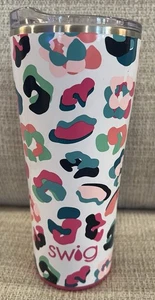 Bicchiere Swig PARTY ANIMAL 22 oz con coperchio rosa turchese verde corallo ghepardo - Foto 1 di 8
