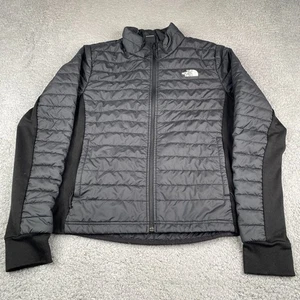 The North Face Canyonlands Hybrid Puffer Jacket Womens Large Black Full Zip - Picture 1 of 13