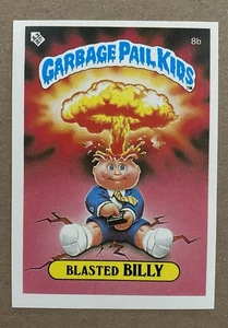 1985 Topps Garbage Pail Kids UK Minis #8b Blasted Billy Cheaters License back - Picture 1 of 2