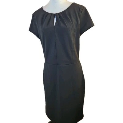 Новый с Ярлыками Banana Republic оболочка платье женщин Sz 12 черный плиссированные шеи карьера новый $79 - Изображение 1 из 4