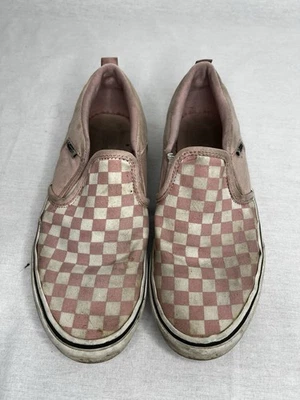 Vans Asher детские туфли размер 6 розовый и белый клетчатый поскользнуться на мальчиков девочек - Изображение 1 из 4