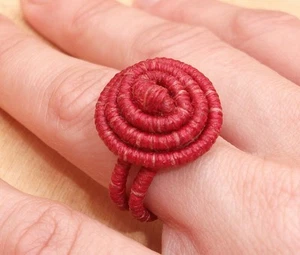 ANELLO "SPIRAL" DONNA IN CANAPA 12 COLORI. ARTIGIANALE!!! RS - Imagen 1 de 2