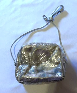 Vintage WHITING & DAVIS Co. Silver Mesh Evening Disco Formal  hHandbag - Picture 1 of 5