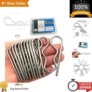 12 Pcs Heavy Duty Stainless Steel Cotter Pin R Clip Large Spring Retaining Wi... - Picture 1 of 8