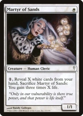 MTG Martyr of Sands LP Coldsnap CSP Magic Gathering card - Image 1 of 3