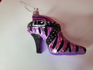 WOMENS HIGH HEEL/STILLETTO -North Pole Trading Company Glass Ornament Christmas - Picture 1 of 4