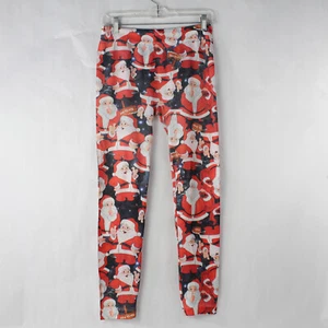 No Boundaries Girls' Santa Christmas Leggings Size L 11/13 Festive Holiday Wear - Picture 1 of 5