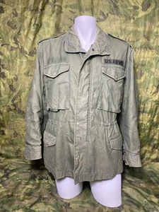 USGI Vintage OD Green M-1965 M65 Field Jacket Medium Short MEDCOM Badged - Picture 1 of 6