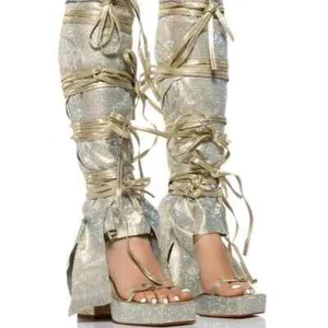 AZALEA WANG Size:11 "READILY STRAPPED"2IN1 STRAPPY SANDAL in GOLD, BLACK OR RED - Picture 1 of 20