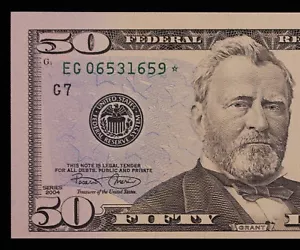 $50 2004 Star Gem CU Federal Reserve Note EG06531659* Chicago fifty dollar, 640K - Picture 1 of 3