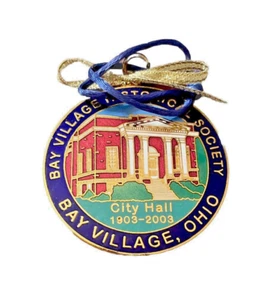 Bay Village Ohio City Hall Christmas Ornament 1902-2003 - Picture 1 of 3