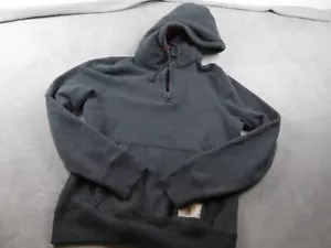 Hollister Sweatshirt Womens XL Hoodie Black Red 1/4 Zip - Picture 1 of 21