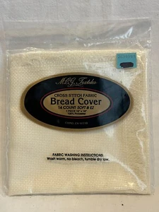 MCG Textiles Bread Cover 14ct Cross Stitch Soft & EZ Fabric 18"x18" Ivory New - Picture 1 of 2