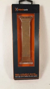 Blackweb Replacement Band with Magnetic Clasp for use with Apple Watch 42mm Gold - Bild 1 von 2