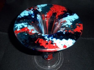 Studio art glass vase signed By Domsky- 2003 - Picture 1 of 7