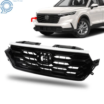 Plastic Front Upper Grille Gloss Black Honeycomb Grill For Honda CRV  2023-2024 Foto 1 de 4