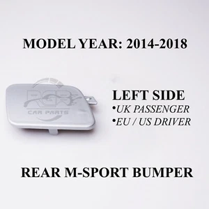 Cubierta de gancho trasero para remolque izquierda para BMW X5 F15 M Sport 14-18 Glacier Silver A83 - Imagen 1 de 8