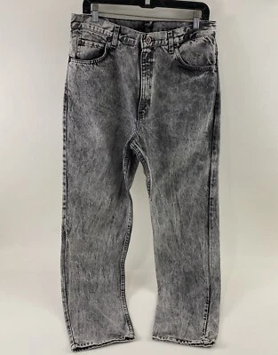 Pantalones de mezclilla Brittania para hombre 32x32 calce relajado desteñido negro lavado ácido de colección años 90 1992 Foto 1 de 4