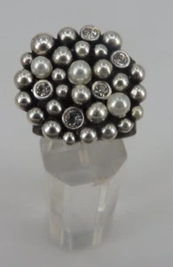 Neugablonz: Damenring mit Kautschuk Swarovski Elements auf Ringkopf (83436) - Bild 1 von 5