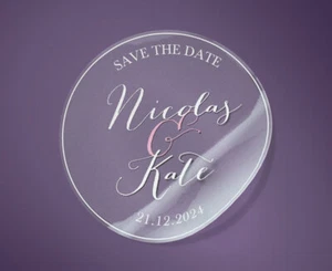 Custom Clear Stickers Logo Round Any Shapes Invation Wedding Label Printing - Picture 1 of 1