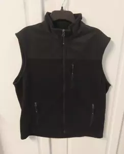 Solaris Vest Mens Large Fleece Full Zip Pockets Outdoors Hiking Logo stretch Tec - Picture 1 of 15