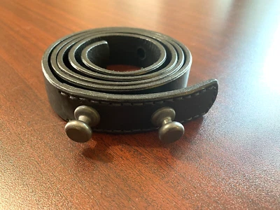 Johnny Farah Belt Size 33 to 41 Inch Waist Black Leather Belt 1" Wide Great Cond - Image 1 of 4