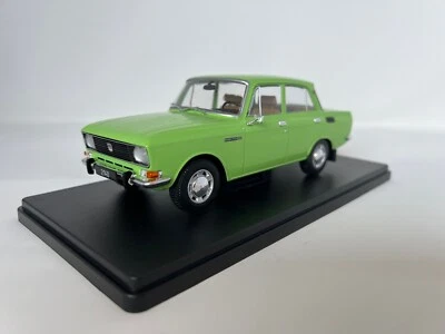 Moskwitch Moskvitch 2140 AZLK 1975 verde claro 1:24 caja blanca modelo coche fundido a presión Foto 1 de 4