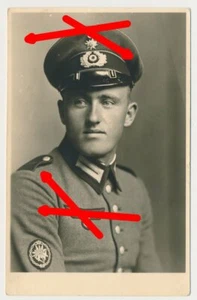129942, Portraitfoto, Jäger, Gebirgsjäger Regiment, Waffenrock Schirmmütze, TOP - Bild 1 von 4
