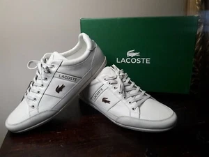 ZAPATOS DE HOMBRE LACOSTE CHAYMON 318 6 U CAM CUERO BLANCO/APAGADO BLANCO TALLA 10 - Imagen 1 de 5