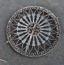 Antique Wrought Iron Architectural Salvage Window Guard Round