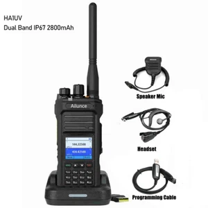 Retevis HA1UV Dual Band IP67 256CH 2800mAh Dwukierunkowe radio NOAA i kabel, MIKROFON, zestaw słuchawkowy - Zdjęcie 1 z 12