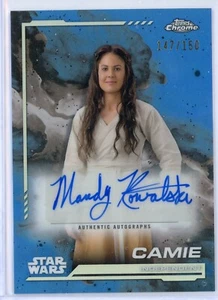 2024 Topps Chrome Star Wars Auto Mandy Kowalski as Camie Blue Refractor 147/150 - Picture 1 of 2