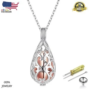 Cremation Urn Memorial Pendant Necklace Keepsake Jewelry for Ashes Necklace - Picture 1 of 6