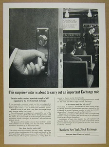 1963 New York Stock Exchange NYSE Surprise Audits trading room vintage print Ad - Picture 1 of 1