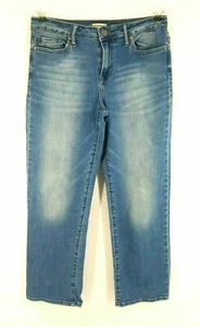 CALVIN KLEIN Womens Cropped Straight Denim Jeans SIZE 4 Blue Cotton Fiber - Picture 1 of 12