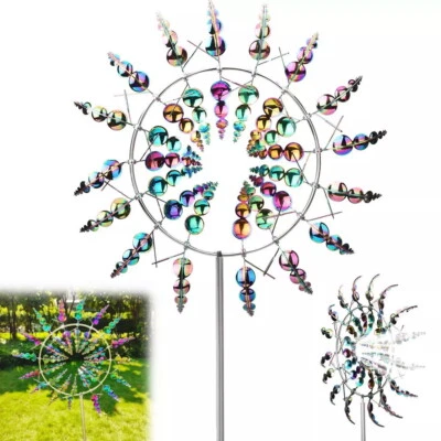CHAMPIONAUTOSS Magical Windmill Wind Powered Kinetic Metal And Sculpture Spinner Garden Unique