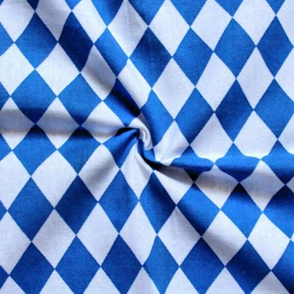Baumwollstoff Bayern Raute Druck BLAU WEISS Breite 140cm METERWARE Oktoberfest - Bild 1 von 1