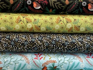 Lewis & Irene New Forest Winter Christmas Cotton Flannel Fabric by 1/4 Metre* - Picture 1 of 9