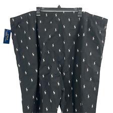 NWT Polo Ralph Lauren Mens Pajama Black Logo Drawstring Pants Size 4XLT