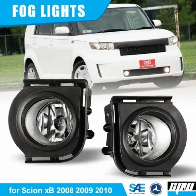Par de lentes transparentes antiniebla para Scion xB 2008 2009 2010 lámpara de parachoques delantera con bombilla Foto 1 de 4