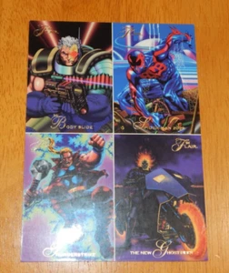 MARVEL UNIVERSE 1994 Flair 1961-1993 Inaugural Edition 4 Card Set Uncut - Picture 1 of 2